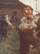 Anders Zorn midsommarnattsdans oil on canvas